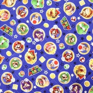NUEVO Tela de Acolchado Super Mario 105 x 50cm Oficial Japón - Imagen 1 de 5