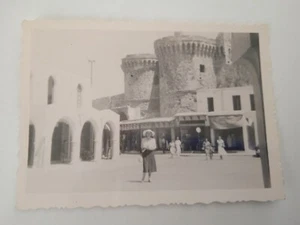 RHODES Old Town Lady Posing Real Found Vintage Old Photo Snapshot GREECE VTG ORG - Picture 1 of 2