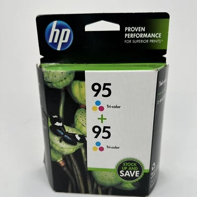 HP 95 Tri-Color Dual/Combo Pack Ink Cartridges NEW/sealed!  Exp 2015 CD886FN - Image 1 of 4