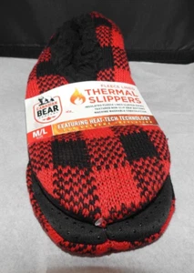 Zapatillas térmicas para hombre, líneas de vellón, talla M/L. Oso canadiense. Nuevo con etiquetas - Imagen 1 de 5