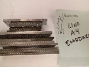 Vintage Linotype Letterpress Type Decorative Borders Flourishes   (Lino A4) - Picture 1 of 4