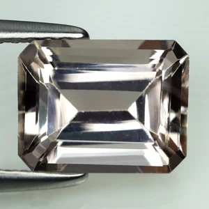 2.22 ct Supreme Octagon Cut (9 x 7 mm) (Un-Heated) Peach Pink Morganite Gemstone - Picture 1 of 2