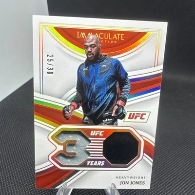2023 Panini Immaculate UFC Jon Jones 30th Anniversary Patch /30  - Image 1 of 2