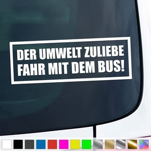 Bus sticker for the sake of the environment van bus driver sticker car gift idea - Picture 1 of 6