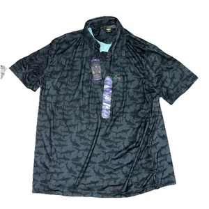 BNWT Greg Norman Mens Play Dry Golf Performance Polo Shirt Black Size **MEDIUM** - Picture 1 of 2