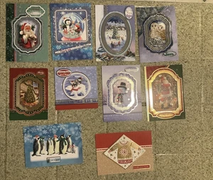 Set Of 10 Blank Christmas Cards With Envelopes, Handmade Assorted Sizes, New. - Picture 1 of 12