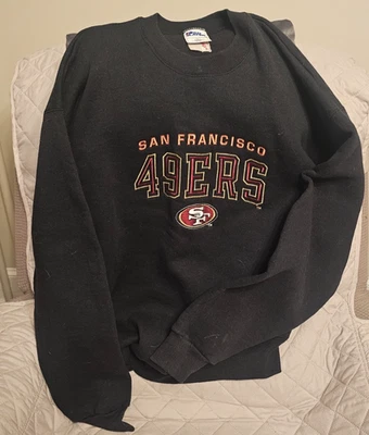Sudadera De Colección San Francisco 49ers Cuello Redondo NFL Jugador Profesional XL Negra Foto 1 de 3