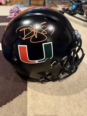 Reggie Wayne Signed Miami Hurricanes Knight F/S Authentic Helmet- PSA/DNA*Orange - Image 1 of 4