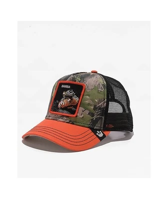 Goorin Bros The Farm Mamba Real Tree Green Camo Orange Trucker Hat NWT Hunting - Image 1 of 4