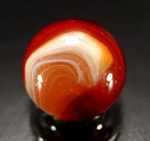 AKRO AGATE CARNELIAN SHOOTER W/ hot UV Rich Mahogany Colors - Picture 1 of 8