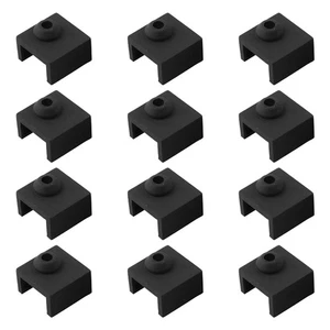 12Pcs High Temperature Resistant Silicone Covers for 3D Printer Nozzles - Afbeelding 1 van 24