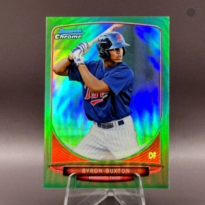 2013 Bowman Chrome Byron Buxton Green Mini Refractor /75 1st Card #1 - Image 1 of 2