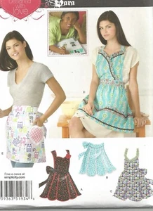 1934 Simplicity Sewing Pattern UNCUT Hostess Apron Size S M L Kitchen - Picture 1 of 4