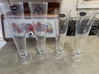 For Luigi Bormioli Lead- Free Crystal Pilsner Glasses  Made In Italy - Image 1 of 4