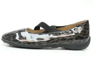 Kids NATURINO brown patent leather leopard print ballet flats shoes sz EU 33 $70 - Picture 1 of 7
