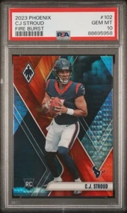 2023 Panini Phoenix CJ Stroud RC #102 Fire Burst 98/340 Rookie PSA 10 GEM MINT - Picture 1 of 3