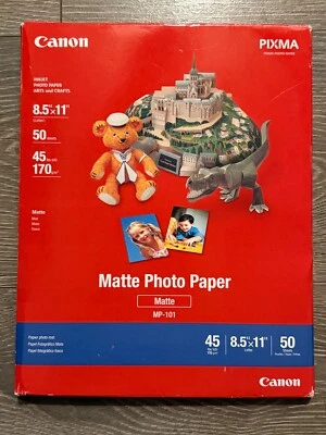 Canon Matte Photo Paper MP-101 (8.5" X 11") 50 Sheets - Image 1 of 3