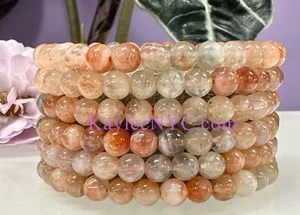 Großhandel 6 St. Natürlicher Arusha Sonnenstein 6 mm 7,5 Zoll Kristall Heilung Stretch Armband - Bild 1 von 5