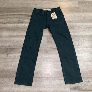 Levis 513 Youth Jeans 10 Reg 25 x 25 Pine Green Slim Fit Straight Leg Pant DS - Picture 1 of 5
