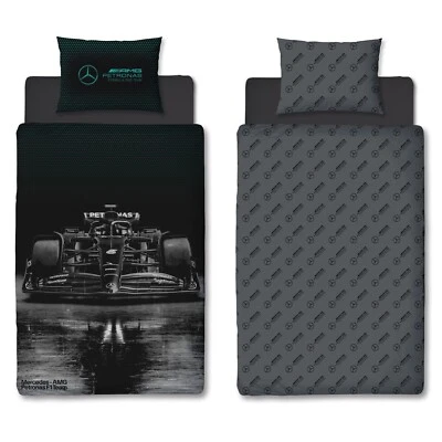 CHARACTER WORLD Mercedes Petronas Single Duvet Formula 1 Kids Reversible Bedding Quilt Cover