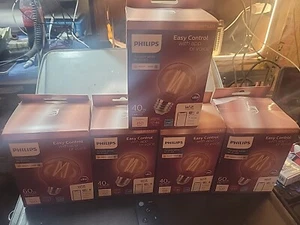 Lot Of 5 Philips 3-40W & 2-60W And Remote. LED Dimmable Smart Wi-Fi Wiz Wireless - Picture 1 of 5