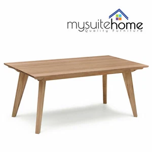 Alison Solid White Oak Natural Colour 1.8m Dining Table Modern Design - Picture 1 of 5