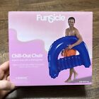 Funsicle Midnight Blue Chill-Out Chair Inflatable Vacation Pool Float Drink Hold