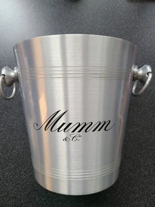 ORIGINAL MUMM & CO. SEKTKÜHLER EISEIMER KÜHLBEHÄLTER METALL FARBE SILBER BONUS - Bild 1 von 2