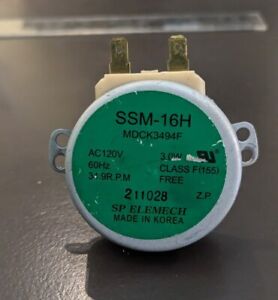 Moteur platine micro-ondes SSM-16H 34,9 tr/min sp elemech 3,0 W MDCK3494F