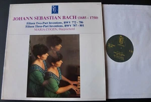 TERPSICHORE 002 BACH 2 & 3 PART INVENTIONS HARPSICHORD LP COGEN (1982) BELGIUM - Picture 1 of 2