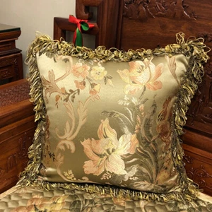 Tassel Pillow Case Floral Cushion Cover Only Embroidery Retro Bedding Sofa New - Picture 1 of 17