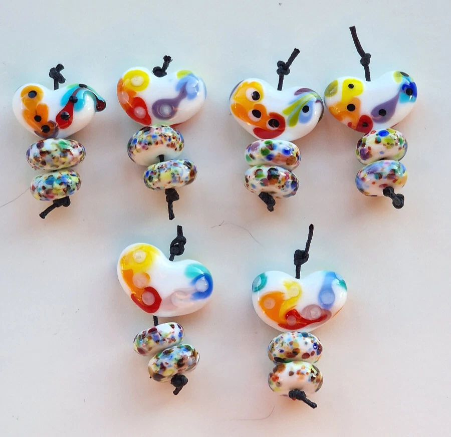Lampwork ausgefallene handgefertigte Glasperlen *NEU* - Bild 1 von 1