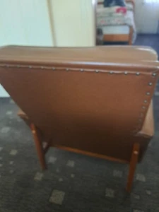 2 antique chairs - made in the 60's, reupholstered in the 80's - sturdy & comfy - Picture 1 of 11