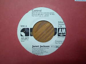 PROMO A&M 45 RECORD/JANET JACKSON/CONTROL/ EX+ R&B 1986 - Imagen 1 de 2