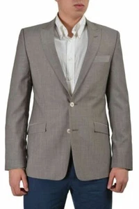 Versace Collection Men's Beige 100% Wool Sport Coat Blazer US 38 IT 48 - Picture 1 of 4