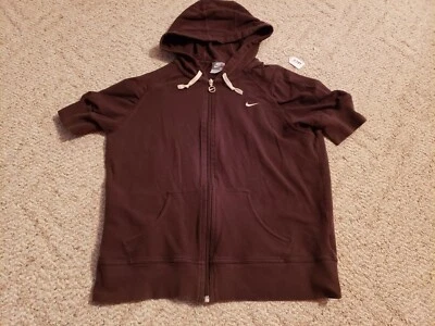 Nike Chaqueta Con Capucha Manga Corta Jóvenes Niñas X-Grande 16 18 Marrón Algodón Spandex  Foto 1 de 4