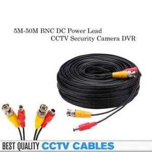 5M-50M BNC DC Power Lead CCTV Security Camera DVR Video Record Extension Cable - Picture 1 of 23