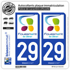 2 Stickers Autocollant Plaque Immatriculation 29 Fouesnant - Ville