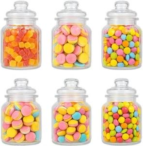 6er Set Candy Bar Bonbongläser mit Deckel 500 ml luftdicht spülmaschinenfest - Bild 1 von 8
