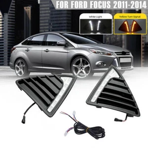 Pair LED Front Driving Daytime Running Light Lamp DRL For Ford Focus 2011-2014 - Picture 1 of 15