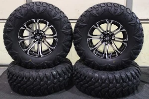 RHINO 700 28" QBT 846 8 Ply RADIAL ATV TIRE 14" STI HD3 M WHEEL KIT IRS1CA - Picture 1 of 5
