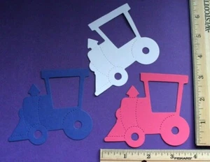 10 TRAIN cardstock paper die cut embellishments - Picture 1 of 19