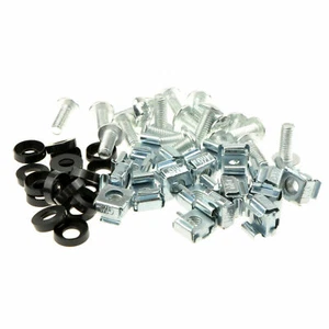 20 X Rack Fixation Set M6 Captif Cage / Écrou Boulons / Plastique Rondelles - Photo 1/4