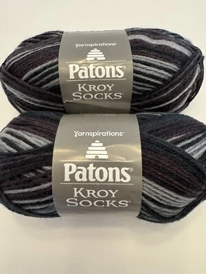 Patons Kroy Wool Blend Sock Yarn~Lot of 2 Skeins~Tourlamine Stripes 55720 - Image 1 of 4