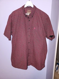 NWOT Ariat Multicolor Short Sleeve Button Up Shirt - Men's XL - NICE! - Picture 1 of 4