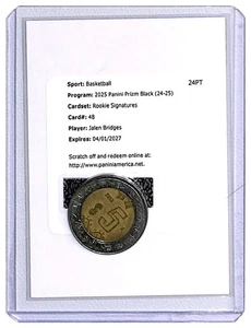 2024-25 Rookie Signatures Redemption Card Jalen Bridges RC Auto Phoenix Suns #48 - Picture 1 of 2