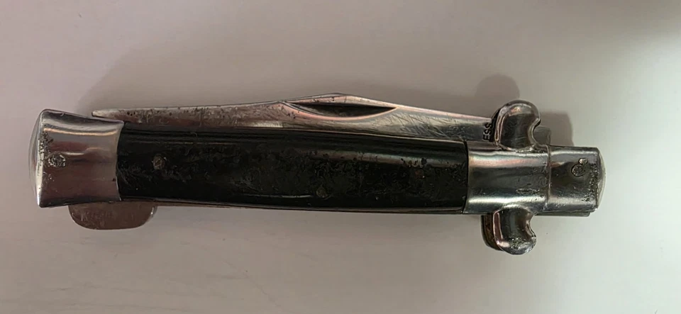 Navaja de Bolsillo Estilo Stiletto De Colección Japón Acero Inoxidable Manual Abierto Bloqueo Foto 1 de 4