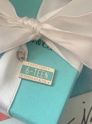 RARO VINTAGE Ciondolo Tiffany &Co Enamel Blu fuori produzione - Immagine 1 di 3