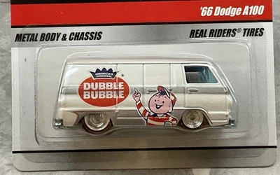 HOT WHEELS SLICK RIDES 66 DODGE A100 DUBBLE BUBBLE GUM REAL RIDERS NIP - Image 1 of 3