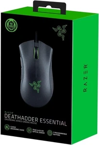Razer DeathAdder Essential Wired Gaming Mouse Optical Sensor Programmable 6400DP - Picture 1 of 9